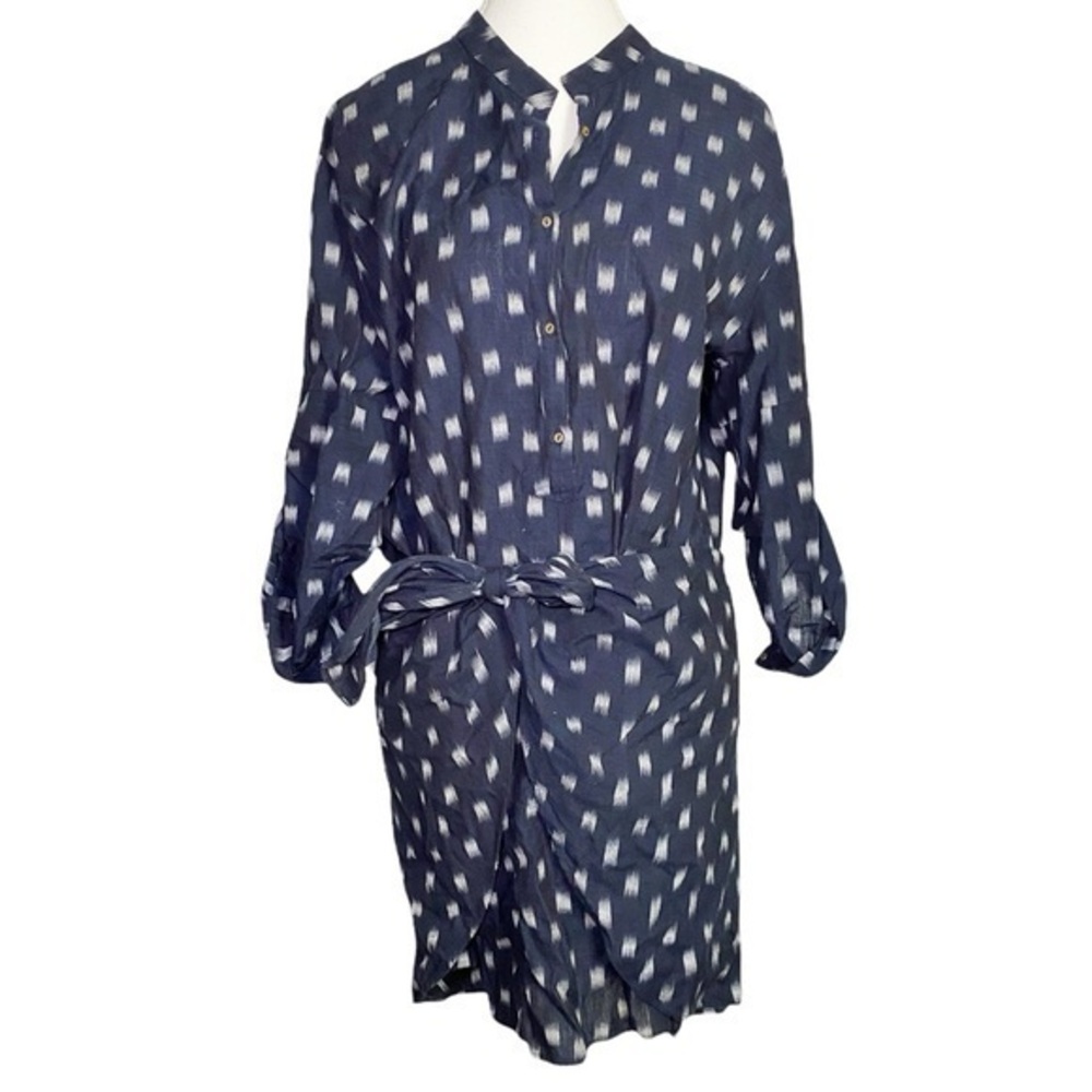 Ulla Johnson Blue White Indigo Ikat Print Corsica Dress
